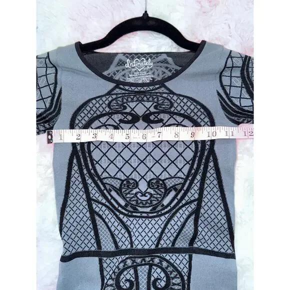 Intimately Free People Bodycon Mini Long Sleeve Geometric Dress - Picture 8 of 8